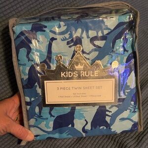 Blue Dinosaur Twin Sheet Set - 3 Piece
